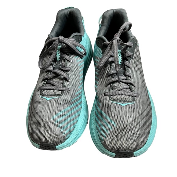 Hoka One Rincon 1102875 CGAS Charcoal Gray Aqua Sky Running Shoes Womens Size 10 - Picture 3 of 12